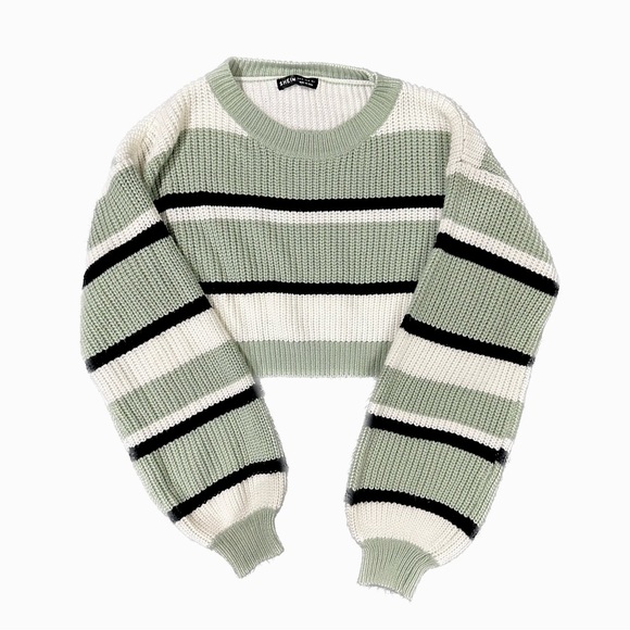 SHEIN Knitted Color Block Drop Shoulder Sweater | Medium - Picture 1 of 3